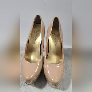 JESSICA SIMPSON NUDE PLATAFORM HEELS